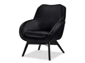 Fotele - Miękki Fotel Do Salonu Z Czarnego Weluru Mers Kubełkowy - miniaturka - grafika 1