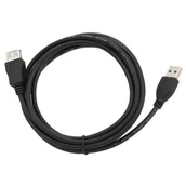 Kable komputerowe i do monitorów - Gembird Przedłuzacz USB 2.0 typu AM-AF 1.8m FERRYT czarny (KKGGKUBU0460 [135436]) - miniaturka - grafika 1