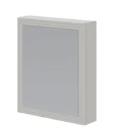 Szafki łazienkowe - Nowoczesna szafka łazienkowa z lustrem w kolorze kaszmir P4-C12 - miniaturka - grafika 1