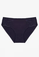 Majtki damskie - Granatowe Gładkie Majtki Figi z Bawełny Venessila - Born2be - miniaturka - grafika 1
