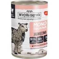 Mokra karma dla kotów - WIEJSKA ZAGRODA Mokra karma dla kota monoproteinowa z jagnięciną 400g - miniaturka - grafika 1