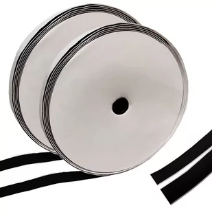 Taśma rzep z klejem samoprzylepna 16mm komplet 25m czarna - Taśmy klejące - miniaturka - grafika 1