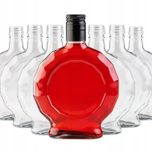 40x Butelki szklane MEDALION 250ml OZDOBNA na NALEWKE BIMBER SOK + ZAKRĘTKI - Domowy wyrób alkoholu - miniaturka - grafika 1