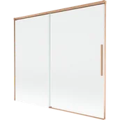 Parawany nawannowe - Mexen Rox parawan nawannowy 2-skrzydłowy rozsuwany 180 x 150 cm, transparent, miedź szczotkowana - 8C9-180-001-65-00 - miniaturka - grafika 1