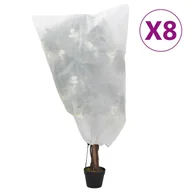 Agrowłókniny - vidaXL Kaptury na rośliny, ze ściągaczami, 8 szt., 70 g/m², 0,8x1 m - miniaturka - grafika 1