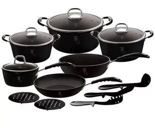 Berlinger Haus ZESTAW GARNKÓW 15-ele BLACK PROFESSIONAL LINE BH-6129 BH-6129 - Zestawy garnków i patelni - miniaturka - grafika 2