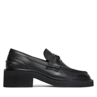 Półbuty damskie - Loafersy Tommy Jeans Tjw Chunky Loafer EN0EN02789 Czarny - miniaturka - grafika 1