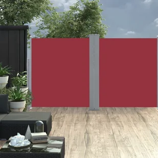 vidaXL vidaXL Zwijana markiza boczna, 170 x 600 cm, czerwona - Markizy - miniaturka - grafika 9