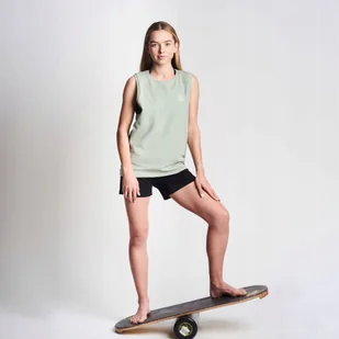 Koszulka bawełniana damska luźna jasna zielona miętowa szałwia Tank Cuna L - Koszulki i topy damskie Koszulka bawełniana damska luźna jasna zielona miętowa szałwia Tank Cuna L - Koszulki i topy damskie - miniaturka - grafika 1