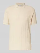 Koszulki męskie - Koszulka polo o kroju slim fit z fakturowanym wzorem model ‘JADEN’ - miniaturka - grafika 1