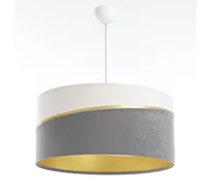 Lampy sufitowe - Żyrandol na lince SWING 1xE27/60W/230V szare/białe/złoty - miniaturka - grafika 1