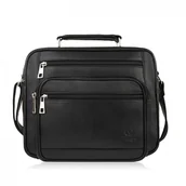 Teczki i aktówki - Torba Męska Skórzana Na Ramię I Do Ręki Do Pracy Czarna Paolo Peruzzi T-126-Bl - miniaturka - grafika 1