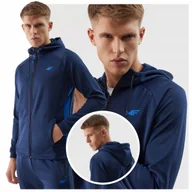 Bluzy męskie - BLUZA z KAPTUREM męska 4F ROZPINANA sportowa treningowa TERMOAKTYWNA XXXL - miniaturka - grafika 1