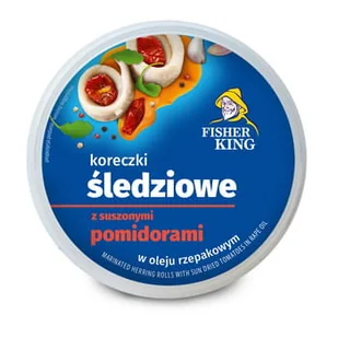 Koreczki Śledziowe Z Suszonymi Pomidorami W Oleju 200G Fisherking - Konserwy i dania rybne - miniaturka - grafika 1