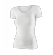Koszulki i topy damskie - SS1398W Koszulka damska z krótkim rękawem COMFORT MERINO kremowy XL - miniaturka - grafika 1