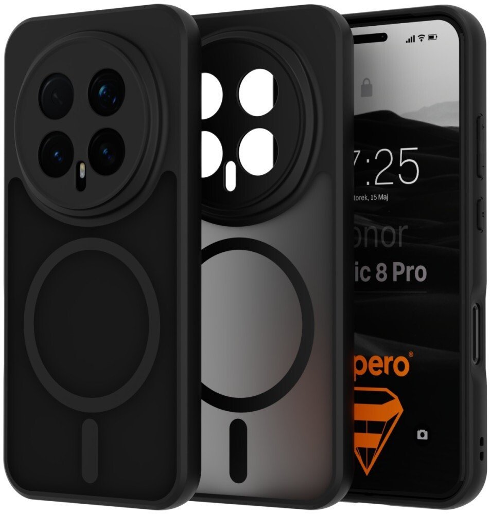 SUPERO Etui matowe Supero MagSafe do Honor Magic 8 Pro, czarne