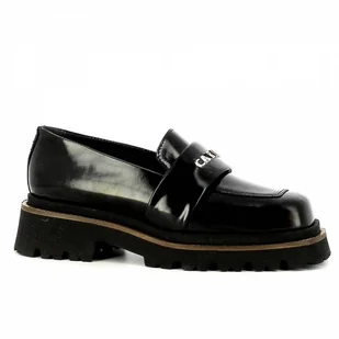 Czarne mokasyny damskie na grubej podeszwie CARINII - Carinii - Mokasyny damskie - miniaturka - grafika 1