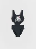 Stroje kąpielowe dla dziewczynek - Reserved - Strój kąpielowy jednoczęściowy Hello Kitty - czarny - miniaturka - grafika 1