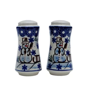 Ceramiczna solniczka i pieprzniczka Ceramika Bolesławiec - Młynki do soli i pieprzu - miniaturka - grafika 1