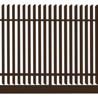 Ogrodzenia - Polbram Brama przesuwna Negros 4x1,5 m lewa automat brązowa - miniaturka - grafika 1