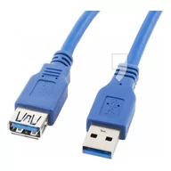 Huby USB - LANBERG Przedłużacz USB 3.0 Lanberg AM-AF 1,8m niebieski CA-US3E-10CC-0018-B - miniaturka - grafika 1