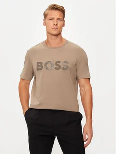 BOSS T-Shirt Mirror 2 50525087 Beżowy Regular Fit - Koszulki męskie - miniaturka - grafika 1