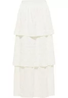 Spódnice - IZIA spódnica maxi damska, biały (wollweiss), M - miniaturka - grafika 1