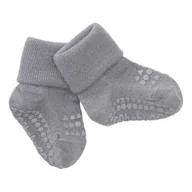 Skarpetki dla dzieci - GoBabyGo antypoślizgowe skarpetki do nauki chodzenia WOOL Grey Melange 12 m+ - miniaturka - grafika 1