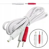 Masażery - Przewód Przejściówka Adapter Pin Do Elektrostymulator Akcesoria 2 Elektrody - miniaturka - grafika 1