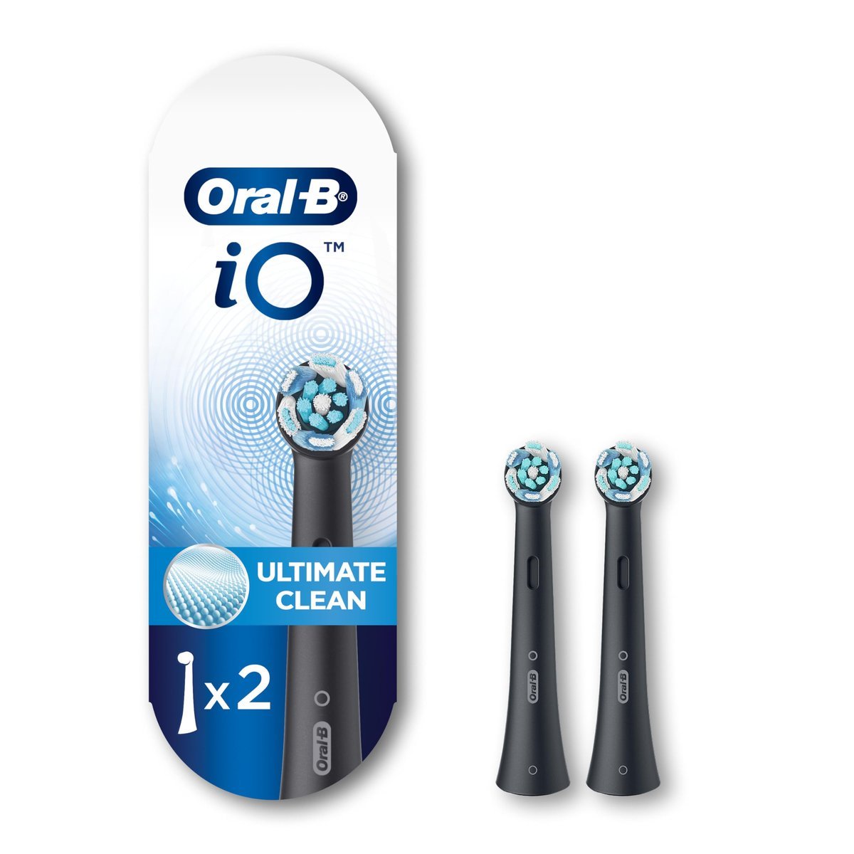 Oral-B iO Ultimate Clean wymienne głowice szczotek czarne 2 szt
