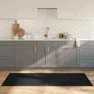 Dywany - Dywan prostokątny, czarny, 80x200 cm, bambusowy - miniaturka - grafika 1