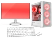 Zestawy komputerowe - Komputer Zestaw WHITE Gaming Core i5 12400F RTX 3050 32GB SSD 1TB WIFI W11 24" - miniaturka - grafika 1