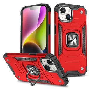 Pancerne etui z uchwytem na palec do iPhone 15 Plus Wozinsky Ring Armor - czerwone - Etui i futerały do telefonów - miniaturka - grafika 1