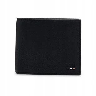 Portfel męski skórzany HUGO BOSS poziomy skóra ekologiczna czarny - Portfele - miniaturka - grafika 1