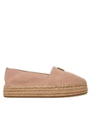 Espadryle damskie - Tommy Hilfiger Espadryle Suede Platform Espadrille FW0FW08586 Beżowy - miniaturka - grafika 1
