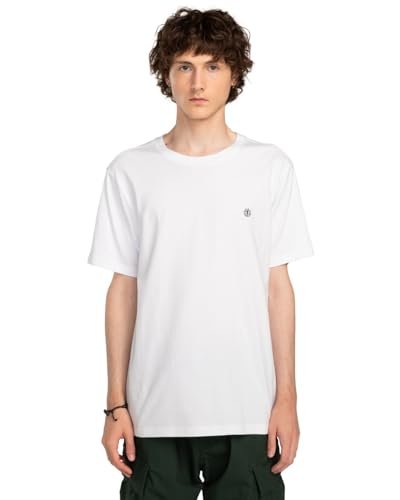 Element Dzianinowy top z krótkim rękawem Crail SS męski biały XS