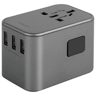 ENERGEA ład. siec. 3xUSB+2xUSB-C PD-PPS-QC 3.0 35.5W 3A2C adapter 4w1 US/UA/EU/UK szary/gunmetal Travelworld - Ładowarki do telefonów - miniaturka - grafika 2