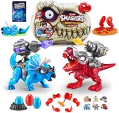 Figurki dla dzieci - smashers dino island t-rex battles zuru, blue triceratops, 50+ surprises boys collectible dinosaur t-rex triceratops - miniaturka - grafika 1