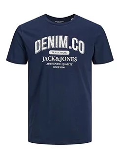Koszulki męskie - Jack & Jones T-shirt męski, Marynarka marynarska, XXL - grafika 1