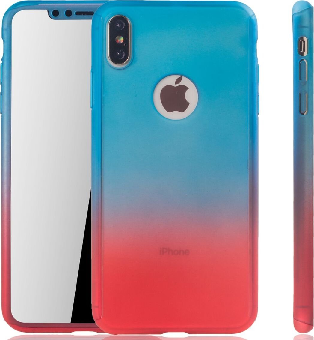 Etui na telefon komórkowy Apple iPhone XS Max Full Case Cover Screen Protector 360 Red