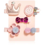 Kosmetyki kąpielowe dla dzieci - BrushArt KIDS Little princess hair clip set spinki do włosów Pink - miniaturka - grafika 1