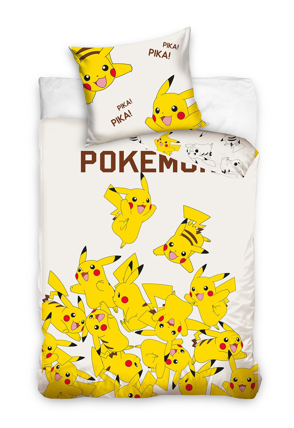 Pościel Dziecięca Pokemony Żółty Pikachu 140x200cm Anime Japonia Pikaczu