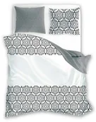 Pościel - Faro Pościel bawełniana 160x200 Glamour 017 szara biała ornament 01 - miniaturka - grafika 1