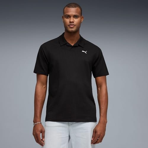 Koszulka polo ESS Elevated Material PUMA czarna