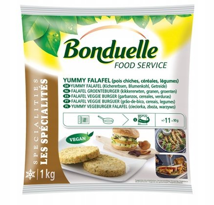 Bonduelle Yummy vegeburger falafel mrożony 1 kg