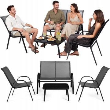 Luverno Meble Ogrodowe Sofa 2 Krzesła Ława