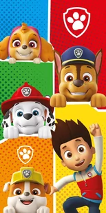 Ręcznik Psi Patrol 70x140 kąpielowy plażowy Jerry Fabrics - Okrycia kąpielowe dla dzieci - miniaturka - grafika 1