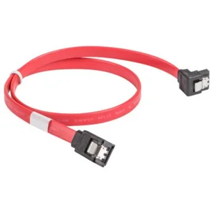 LANBERG LANBERG Kabel SATA DATA III 0.5M Metalowe zatrzaski kątowy (CA-SASA-13CU-0050-R) - Kable komputerowe i do monitorów - miniaturka - grafika 1