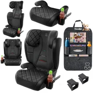 Foteliki samochodowe - EZIO FOTELIK SAMOCHODOWY EKOSKÓRA PODSTAWKA 2w1 I SIZE 100-150 CM R129 ISOFIX - miniaturka - grafika 1
