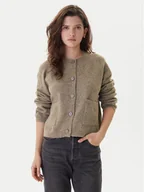 Swetry damskie - ONLY Kardigan Piemonte 15344118 Beżowy Regular Fit - miniaturka - grafika 1